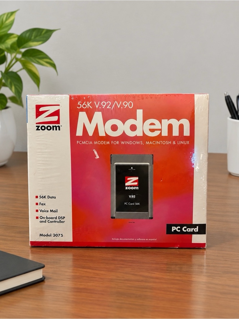 Vintage Zoom 56K V.92/V.90 PCMCIA Modem Model 3075 New Sealed